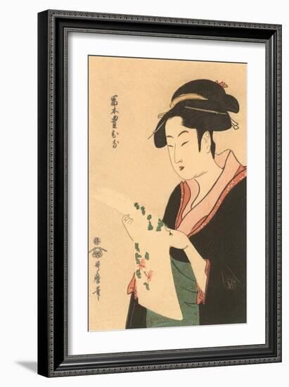 Japanese Woodblock, Lady's Portrait-null-Framed Art Print