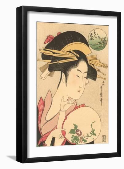 Japanese Woodblock, Lady's Portrait-null-Framed Art Print