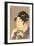 Japanese Woodblock, Lady with Small Fan-null-Framed Art Print