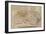 Japanese Woodblock map Based on Matteo Ricci's World map which was published in China in 1602.-null-Framed Art Print