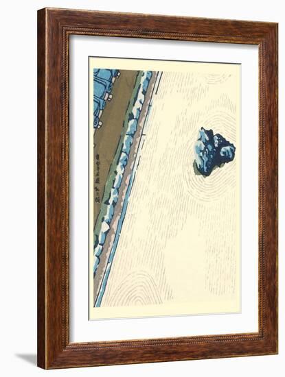 Japanese Woodblock, Sand Garden-null-Framed Art Print