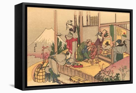 Japanese Woodblock, Tea Ceremony-null-Framed Stretched Canvas