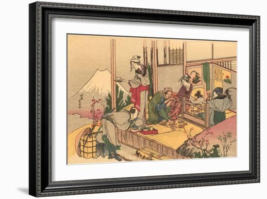 Japanese Woodblock, Tea Ceremony-null-Framed Art Print