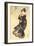 Japanese Woodblock, Woman in Breeze-null-Framed Art Print