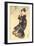 Japanese Woodblock, Woman in Breeze-null-Framed Art Print