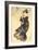 Japanese Woodblock, Woman in Breeze-null-Framed Art Print