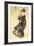 Japanese Woodblock, Woman in Breeze-null-Framed Art Print