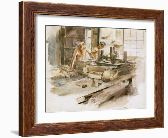 Japanese Woodcarvers, C.1891-Robert Frederick Blum-Framed Giclee Print