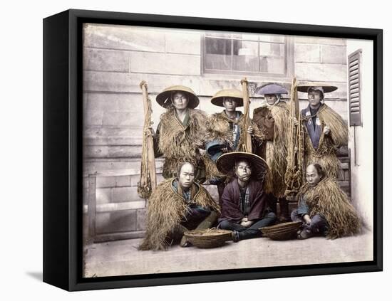 Japanese Yakonin in Dress of Ceremony, C.1868-Felice Beato-Framed Premier Image Canvas