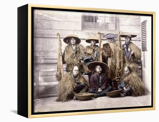 Japanese Yakonin in Dress of Ceremony, C.1868-Felice Beato-Framed Premier Image Canvas