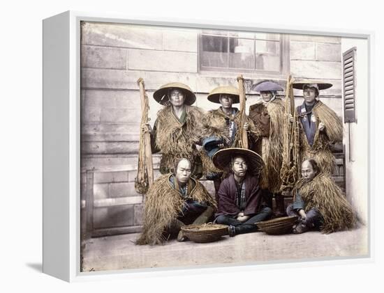 Japanese Yakonin in Dress of Ceremony, C.1868-Felice Beato-Framed Premier Image Canvas