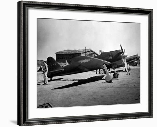 Japanese Zero Captured by Flying Tigers-null-Framed Photographic Print