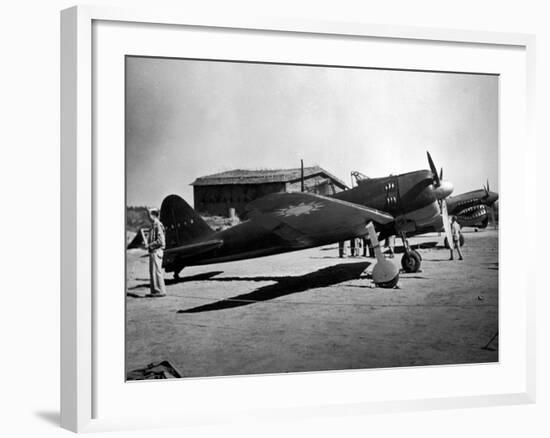 Japanese Zero Captured by Flying Tigers-null-Framed Photographic Print