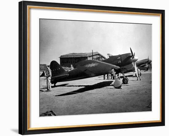 Japanese Zero Captured by Flying Tigers-null-Framed Photographic Print