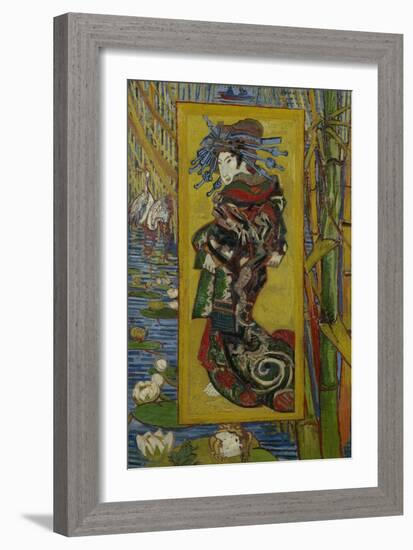 Japonaiserie: Courtesan or Oiran (after Kesai Eisen), Paris, 1887-Vincent van Gogh-Framed Giclee Print