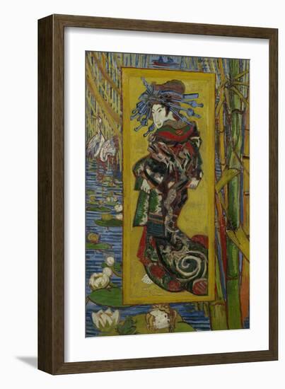 Japonaiserie: Courtesan or Oiran (after Kesai Eisen), Paris, 1887-Vincent van Gogh-Framed Giclee Print