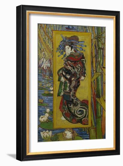 Japonaiserie: Courtesan or Oiran (after Kesai Eisen), Paris, 1887-Vincent van Gogh-Framed Giclee Print