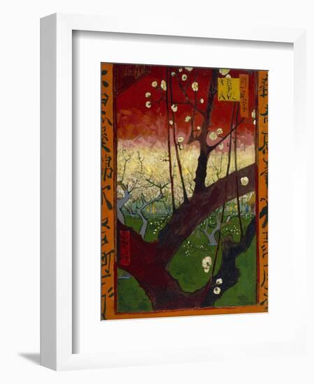 Japonaiserie: Flowering Plum Orchard (after Hiroshige), Paris, 1887-Vincent van Gogh-Framed Giclee Print