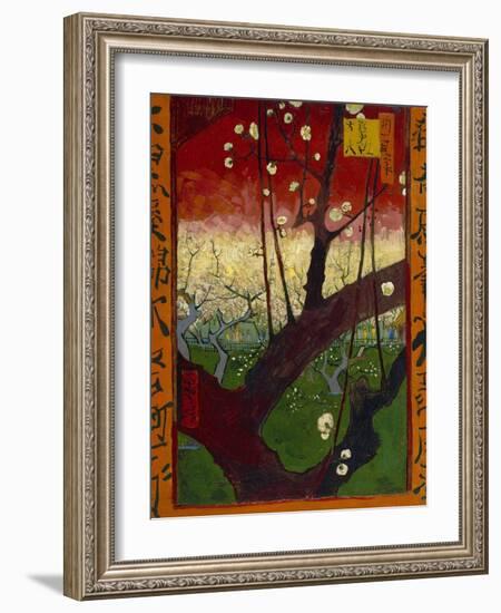 Japonaiserie: Flowering Plum Orchard (after Hiroshige), Paris, 1887-Vincent van Gogh-Framed Giclee Print