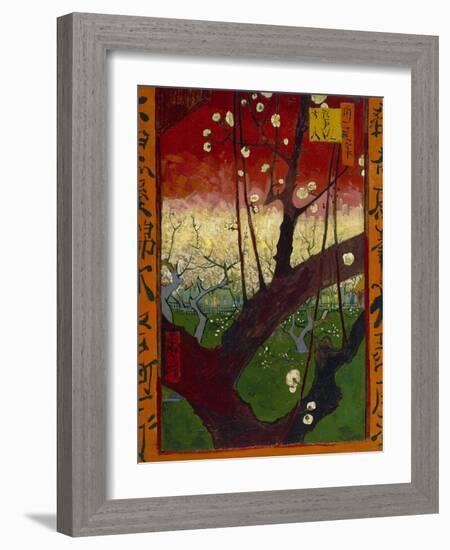 Japonaiserie: Flowering Plum Orchard (after Hiroshige), Paris, 1887-Vincent van Gogh-Framed Giclee Print