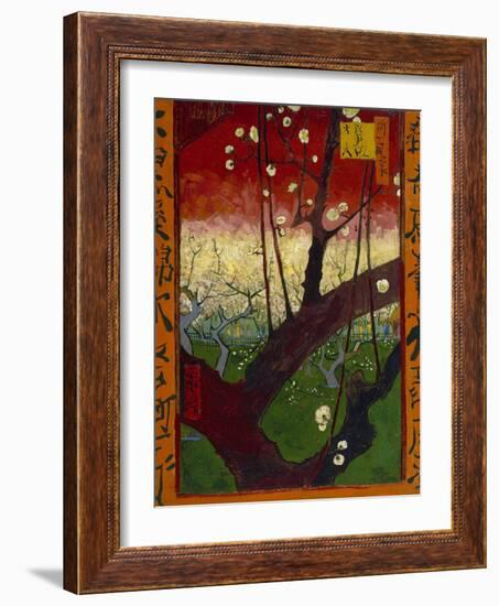 Japonaiserie: Flowering Plum Orchard (after Hiroshige), Paris, 1887-Vincent van Gogh-Framed Giclee Print