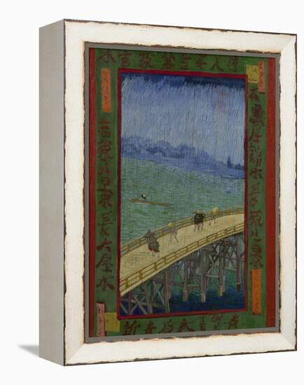 Japonaiserie: The Bridge in the Rain (after Hiroshige), Paris, 1887-Vincent van Gogh-Framed Premier Image Canvas