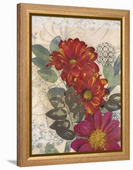 Japonesque Daisies-Matina Theodosiou-Framed Stretched Canvas