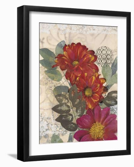 Japonesque Daisies-Matina Theodosiou-Framed Art Print