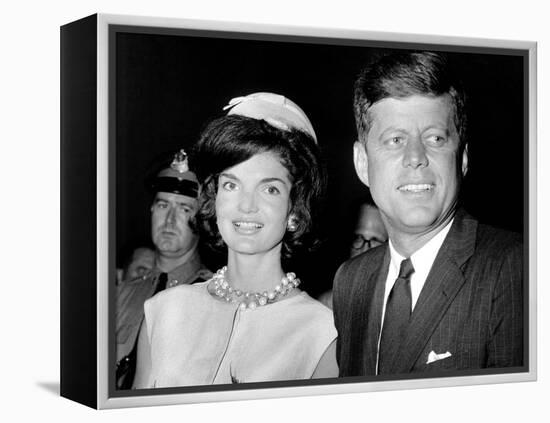 Jaqueline Kennedy, President John F. Kennedy, Ca. 1962-null-Framed Stretched Canvas