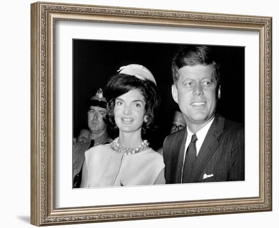 Jaqueline Kennedy, President John F. Kennedy, Ca. 1962-null-Framed Photo