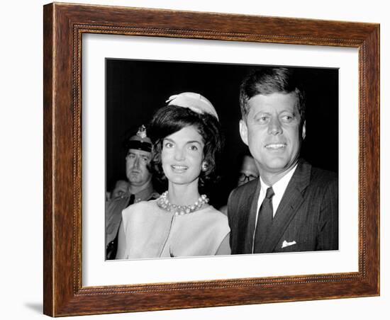 Jaqueline Kennedy, President John F. Kennedy, Ca. 1962-null-Framed Photo