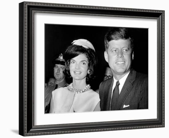 Jaqueline Kennedy, President John F. Kennedy, Ca. 1962-null-Framed Photo