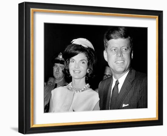 Jaqueline Kennedy, President John F. Kennedy, Ca. 1962-null-Framed Photo