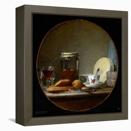 Jar of Apricots. 1758-Jean-Baptiste Simeon Chardin-Framed Premier Image Canvas