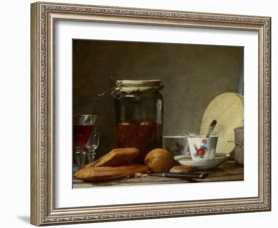 Jar of Apricots, 1758-Jean-Baptiste Simeon Chardin-Framed Giclee Print