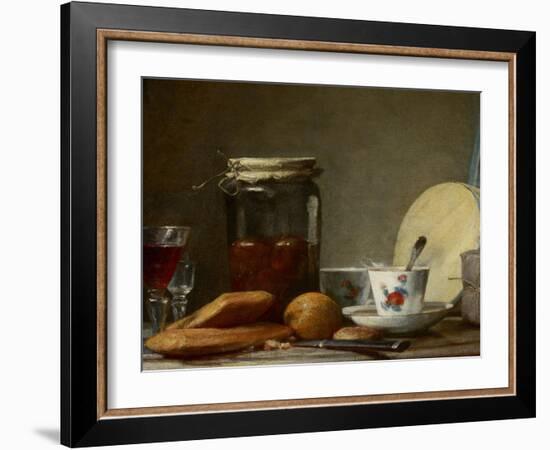 Jar of Apricots, 1758-Jean-Baptiste Simeon Chardin-Framed Giclee Print