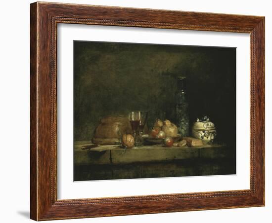 Jar of Olives-Jean-Baptiste Simeon Chardin-Framed Giclee Print