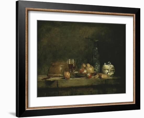 Jar of Olives-Jean-Baptiste Simeon Chardin-Framed Giclee Print