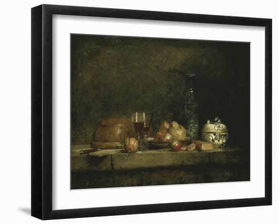 Jar of Olives-Jean-Baptiste Simeon Chardin-Framed Giclee Print