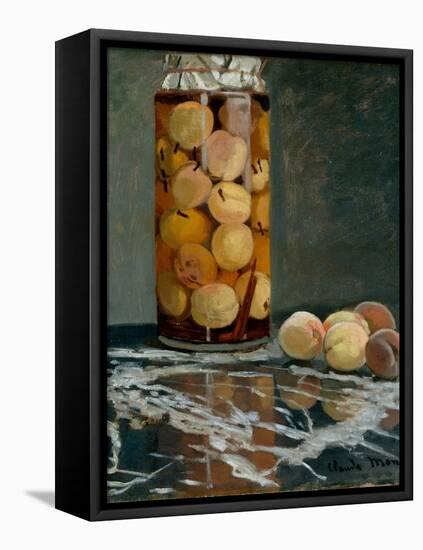 Jar of Peaches, Ca 1866-Claude Monet-Framed Premier Image Canvas