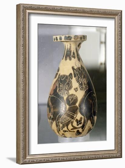 Jar with design of Owl and Panthers, Corinthian Style, 7th century BC-Unknown-Framed Giclee Print