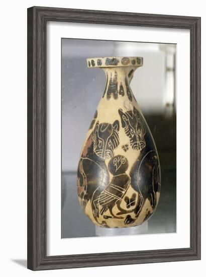 Jar with design of Owl and Panthers, Corinthian Style, 7th century BC-Unknown-Framed Giclee Print