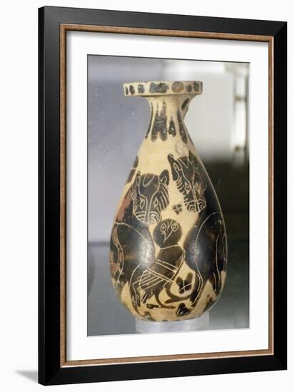 Jar with design of Owl and Panthers, Corinthian Style, 7th century BC-Unknown-Framed Giclee Print