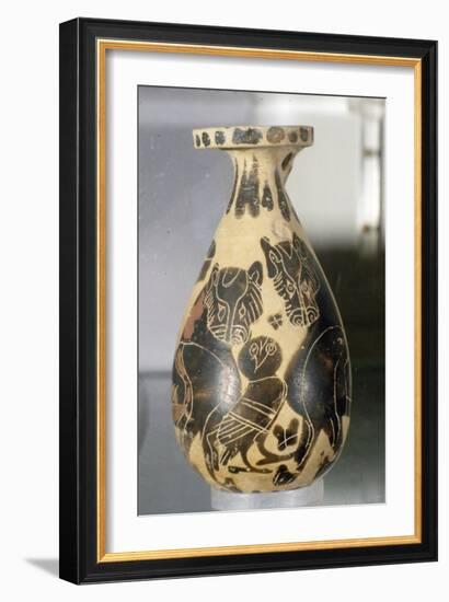 Jar with design of Owl and Panthers, Corinthian Style, 7th century BC-Unknown-Framed Giclee Print