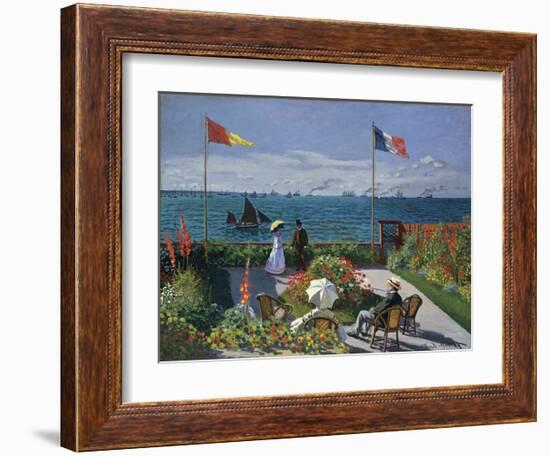 Jardin a Sainte-Adresse, 1866/1867-Claude Monet-Framed Giclee Print