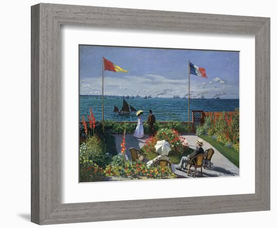 Jardin a Sainte-Adresse, 1866/1867-Claude Monet-Framed Giclee Print