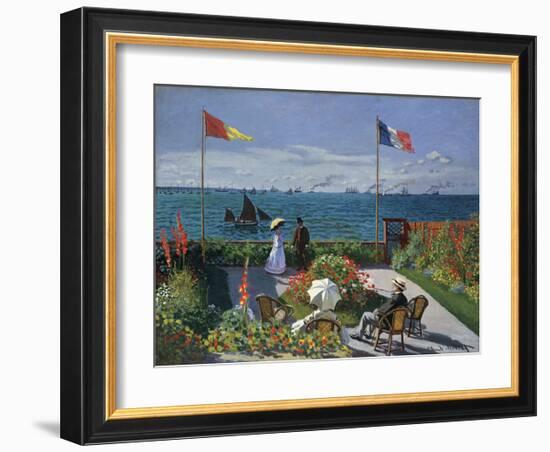 Jardin a Sainte-Adresse, 1866/1867-Claude Monet-Framed Giclee Print