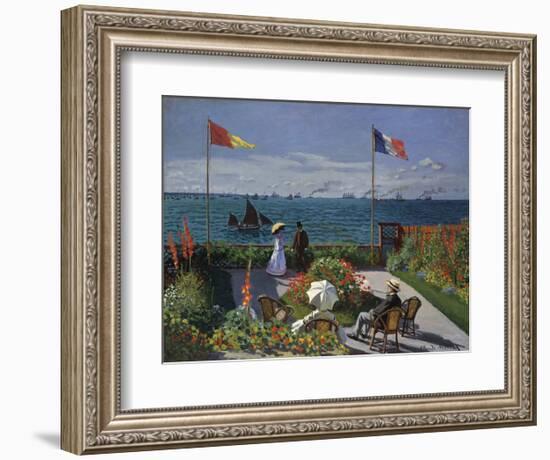 Jardin a? Sainte-Adresse, 1866/1867-Claude Monet-Framed Art Print