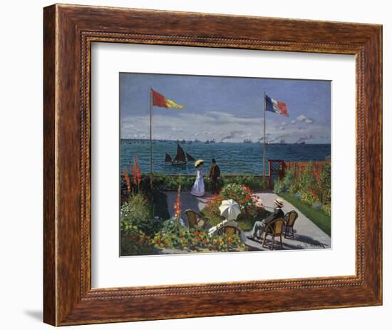 Jardin a? Sainte-Adresse, 1866/1867-Claude Monet-Framed Art Print