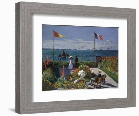 Jardin a? Sainte-Adresse, 1866/1867-Claude Monet-Framed Art Print